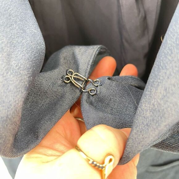 Lane Bryant blazer coat jacket color block navy gray 26 EUC - Picture 6 of 13